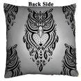 thumbnail image 2 of PKQWTM Decorative Owl Polynesian Tribal Pattern Reversible Mermaid Cushion Cover Home Decor Sequin Pillow Case Size 16x16 inches, 2 of 2