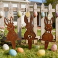 thumbnail image 5 of Easter Decorations Bunny Garden Stake Rabbits Ground Metal Iron for Outdoor Yard Patio Holiday Decor and Spring Display, 5 of 6