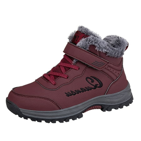 Yindaity Snow Boots For Women Black Boots Women Shoes Women Boots for Outdoor Travel Holiday( 8.5)