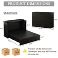 thumbnail image 6 of Queen Size 2-in-1 Murphy Cabinet Bed, Foldable Platform Bed Frame with Large Storage Drawer and Built-in Power Strip, Multi-Functional Murphy Bed, Black, 6 of 8