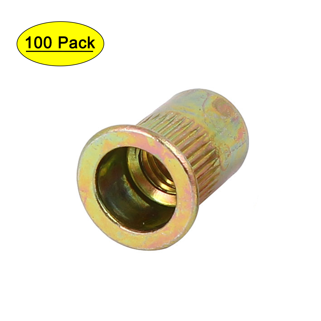 M8 x 18mm Knurled Blind Rivet Nut Open End Embedded Insert Nutsert