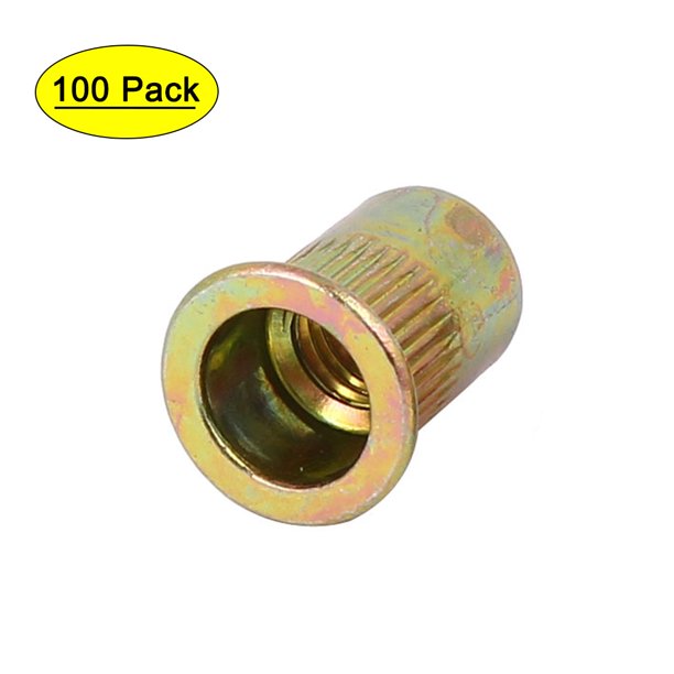 M8 x 18mm Knurled Blind Rivet Nut Open End Embedded Insert Nutsert
