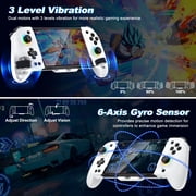 ESYWEN Switch Controller with Joy-Cons for Nintendo Switch/OLED, Replacement for Joy Con, with Handheld Mode, Adjustable 6-Axis Gyro, Dual Motor Vibration, Turbo, Auto Function