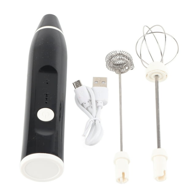 Espumador de leche eléctrico, batidor de café portátil recargable por USB, batidor de huevos