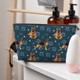 thumbnail image 5 of Picia German Shepherd Dog Printed Leather Travel Toiletry Bag,Cosmetic Organizer, Makeup Travel Bag, Durable Travel Pouch, Compact Toiletry Bag, Travel Accessories, 5 of 6