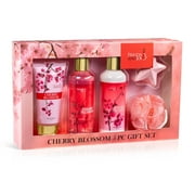 Bath and Body Gift Set for Her Cherry Blossom Bath & Body Collection Spa Gift Box - Perfect Gift Box for Women