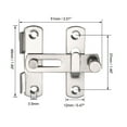 thumbnail image 2 of Pestillo de puerta abatible de acero inoxidable 201 51x48mm pestillo de puerta de barandilla 3 piezas, 2 of 3