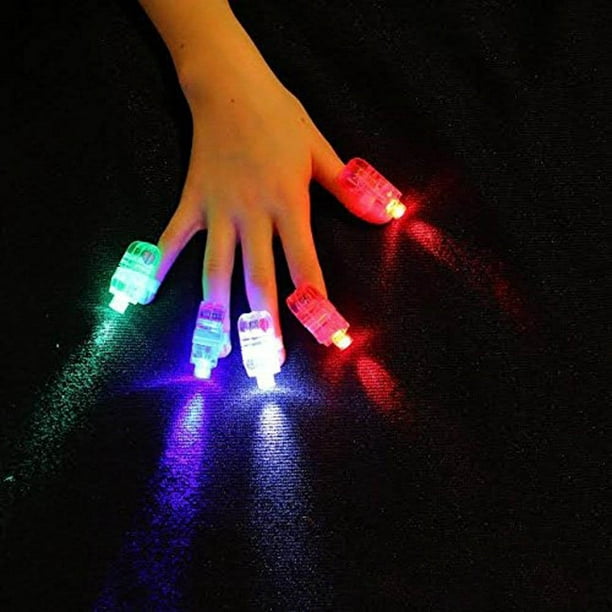 Bling Colorful 4pcs LED Finger Lamps Super Bright Finger