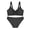 Black, variant on Finetoo womens 2 Piece Seamless Wireless Bra and Panty Sets Comfortable Soft Push Up Bras No Show Bikini Underwear