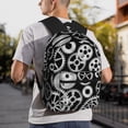 thumbnail image 6 of Fuzoiu Metallic Gears Print School Backpack for Teens,Large Bookbag,Lightweight Laptop Bag for Travel, Work, School & Outdoor Adventures, 6 of 6
