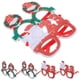 thumbnail image 5 of Christmas Party Glasses Frame 6Pcs Assorted Color Plastic Round Photo Prop For Children Holiday Gathering, 5 of 5