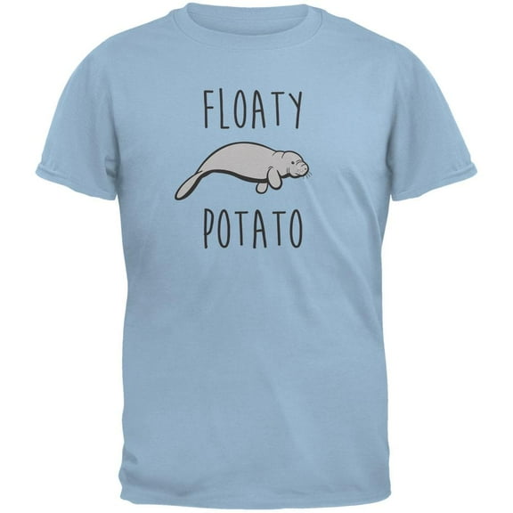 Floaty Potato Manatee Light Blue Youth T-Shirt - Medium(10/12)