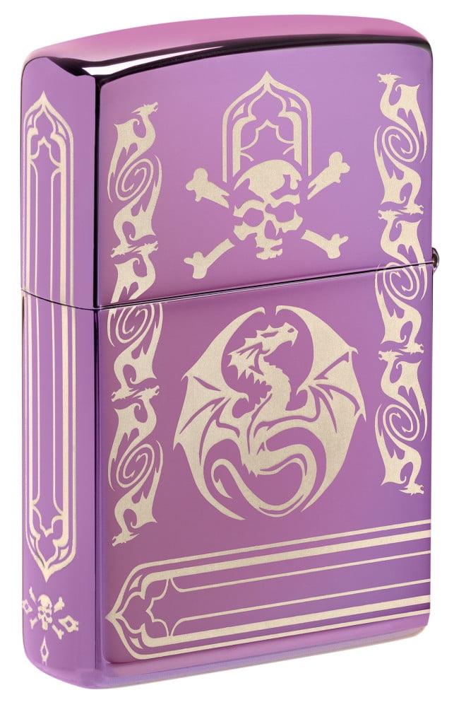 Zippo 48574 Anne Stokes High Polish Purple Windproof Lighter