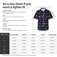thumbnail image 6 of Lsque Space Dinosaur pattern Hawaiian Shirt for Men, Unisex Summer Beach Casual Short Sleeve Button Down Shirts-Small, 6 of 9