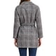 thumbnail image 3 of Abrigo de cuadros houndstooth para mujer con solapa de muesca y mangas raglán L negro, 3 of 6
