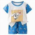 thumbnail image 4 of KPOPLK Baby Boy Summer Clothes for 0 3 6 9 12 Months 2T 3T 4T Short Sleeve Tops T-Shirt + Casual Shorts Toddler Outfits Set Size 18-24 Months,White, 4 of 4
