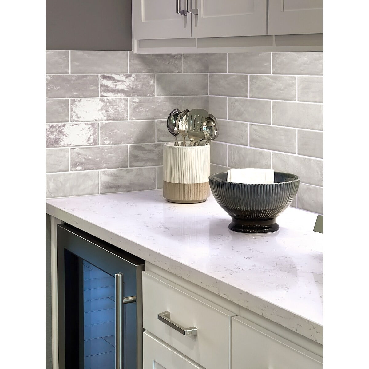 Apollo Tile   Blue 2.5-in. x 8-in. Matte Glossy Ceramic Subway Mosaic Tile (5.38 Sq ft/case)