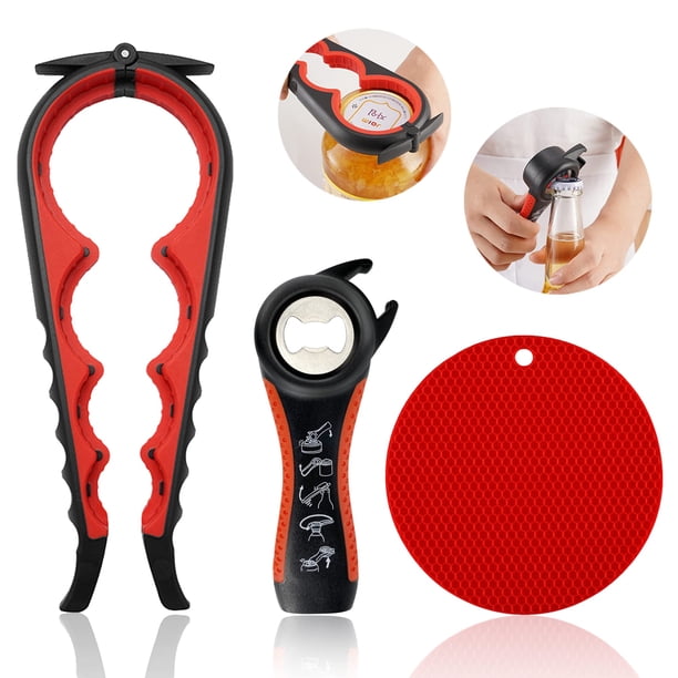 Abridor de tarros HUMANFUN 5 en 1 multifunción para manos débiles