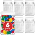 thumbnail image 2 of Frascos de plástico para almacenamiento (paquete de 6) - Botes cuadrados de plástico de 947 ml con tapa - Frascos de plástico irrompibles con tapa - Contenedores de plástico transparente, 2 of 8