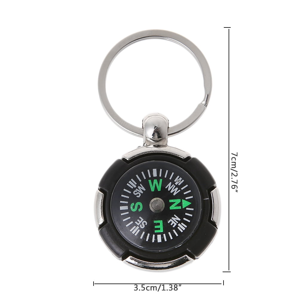 Mini Metal Precise Portable Camping Sport Hike Keychain Outdoor Compass Ring 