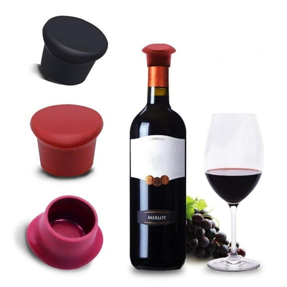 3-Piece Silicone Bottle Caps Set – Versatile Beer, Soda & Wine Saver Stoppers for Freshness Preservation TIKA