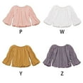 thumbnail image 2 of Adarl Princess Kids Baby Girl Cotton Lantern Sleeve Tops Basic Solid T-shirt Clothes, 2 of 8