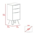 thumbnail image 7 of Canddidliike Light Dresser, 3 Drawer Storage Organizer Tall Chest of Drawer for Bedroom Hallway, Hairpin Legs, Light Oak, 7 of 7