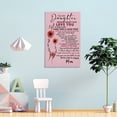 thumbnail image 3 of Framed Inspirational Sunflower Daughter Gift from Mom Wall Art To My Daughter Canvas Posters Print for Daughter Bedroom Wall Decor Mothers Day Christmas Graduation Birthday Gift Ready To Hang, 3 of 5