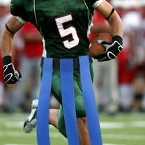 IBASETOY Reusable Football Flag Belt Blue Adjustable Rugby Waist Belt for Training