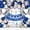 Blue, Silver, variant on 91Pcs Birthday Party Decoration Kits, Birthday Party Supplies Set with Banner, Fringe Curtains, Balloons