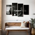 thumbnail image 3 of Elephant Stock Let's Lift Dumbbells Wall Art - Horizontal Multi Panel Canvas - Living Room Wall Decor - Sports Multi Panel - Black And Gray Decor - 52" x 32", 3 of 8