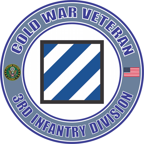 5.5 Inch U.S. Army Cold War 3rd Infantry Division Veteran Decal