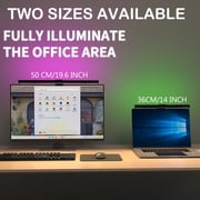 Monitor Light Bar, USB Eye-Care Dimmable Computer Lights Bar with RGB Backlight, Dual Light Reading Screen Lamp for Desk Office Home Game, 50 cm