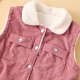 thumbnail image 4 of Niño Abrigo De Invierno Chaleco Niños Prendas De Abrigo Chaquetas Chaleco Bebé Otoño Ropa Interior Chaleco De Pana Botón De Solapa Chaleco De Punto Rosa Odeerbi LM103-2816, 4 of 5