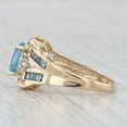 thumbnail image 2 of Rag Jewels 2.20 Ctw Oval Cut Blue Topaz & Diamond Cocktail Wedding Engagement Ring 14K Yellow Gold Plated 925 Sterling Silver 925 Sterling Silver -5, 2 of 4