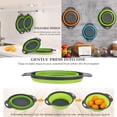 thumbnail image 4 of Colador de cocina plegable / 3 juegos de colador, colador plegable de silicona, colador de cocina plegable, cesta de colador plegable, ideal para pasta, verduras, frutas JFHHH pequeña, 4 of 5