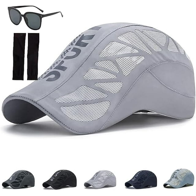 Aeromesh Sport Cap, Stead Essentials Ultra-Breathable Performance Mesh Cap for Men Lightweight, Quick-Dry, Adjustable Fit