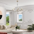thumbnail image 2 of Livex Lighting Pennington Chandelier in Hand Painted Antique Silver Leaf, 2 of 14