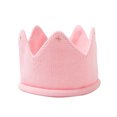 thumbnail image 1 of Bonnet Tricoté d'Hiver Chaud pour Bébés Filles, Couronne, Bandeau en Tricot (Rose), 1 of 3