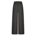 thumbnail image 7 of Edvintorg Women's Casual Loose Wide Leg Pants Plus Size Women's Clothing Fashion Solid High Waist Long Straight Pants Business Work Trousers Female Dark Gray XXL, 7 of 7