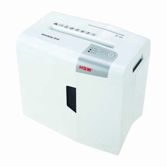 Hsm Paper Shredder, Strip-Cut Style shredstar S10