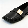 thumbnail image 7 of Women's Vintage Flat Loafers, Soft Cushioned Insole, Low Block Heel, Durable Rubber Outsole, Slip-On Comfort, Wide Toe Room, Casual Office Walking Shoes Black A, 7 of 7