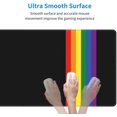 thumbnail image 6 of LGBT Gay Pride Rainbow Gaming Mouse Pad Pride Large Mouse Pad (31.5x11.8 Inch) Non-Slip Rubber Base Large Desk Mat Desk Protector for Home Office Gaming Work, 6 of 6
