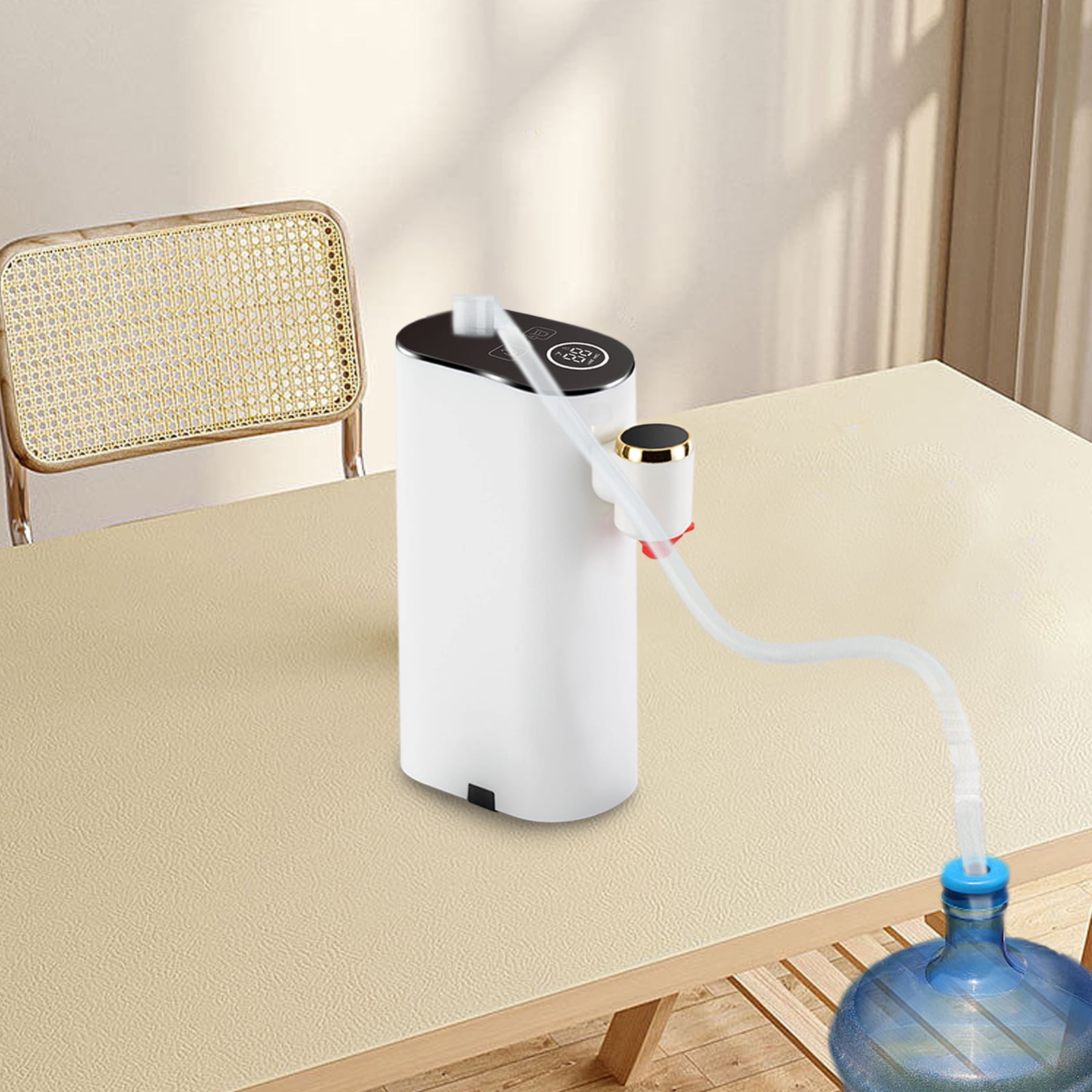 YIYIBYUS 1500W Instant Hot Water Dispenser Portable Mini Desktop Water Bottle Pump Baby Bottle Warmer Water Warmer for Travel, Hotel , 5 Temperature Settings