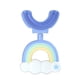thumbnail image 1 of Cepillo de dientes para niños pequeños Cepillo de dientes para niños en forma de U Cepillo de dientes de silicona suave para bebés Cepillo de dientes de entrenamiento manual Diseño de limpieza de dientes bucales de 360 ° para niños de 6 a 12 años (azul arcoíris) Sincero Electrónica, 1 of 6