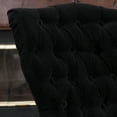 thumbnail image 3 of Elma Tufted Black Fabric Dining Chairs (Set of 2), 3 of 5