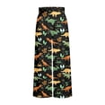 thumbnail image 7 of Womens Pants High Waist Ruched Dinosaur Print Trousers Fashion Casual Long Womens Pants Black L, 7 of 7