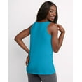 thumbnail image 3 of Hanes Women's Scoopneck Cotton Jersey Tank Process Blue XL, 3 of 4
