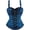 Blue, variant on Steampunk Corset Tops for Women Bustier with Straps Pirate Costume Gothic Ladies Basques Halloween Brown 3XL