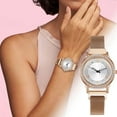 thumbnail image 1 of WIFKLSIIPG Ladies' Fashion Watch Stainless Steel Mesh Strap Watch Elegant Ladies' Precise Second Hand Timing, 1 of 5